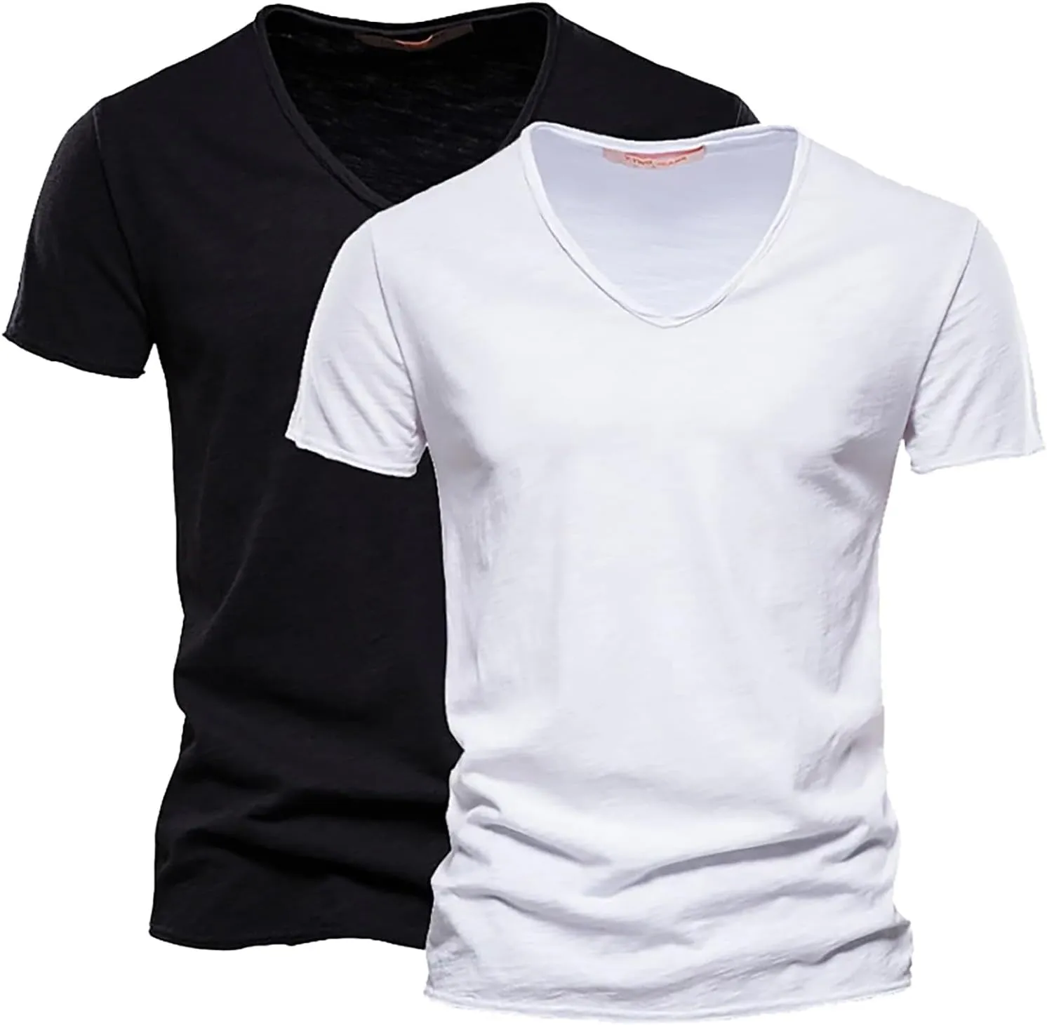 2 Pack Men Muscle Workout T Shirt Gym Bodybuilding V Neck Short Sleeve Tee Top Quick Dry Workout Athletic Sweat Shirts