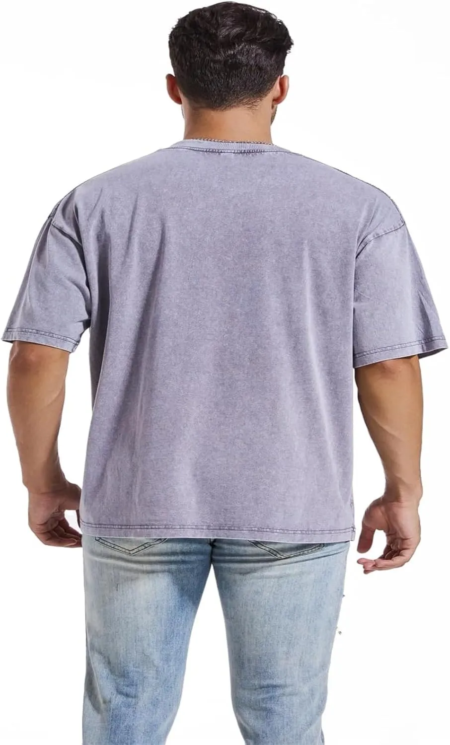 3 Pack T Shirts for Men Short Sleeve Cotton Crew Neck Work T Shirts Solid Casual Undershirt Gym Sport Pullover Tops