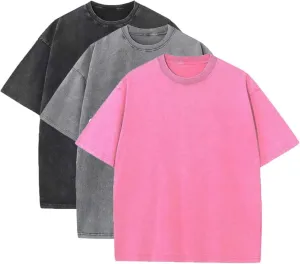 3 Pack T Shirts for Men Short Sleeve Cotton Crew Neck Work T Shirts Solid Casual Undershirt Gym Sport Pullover Tops