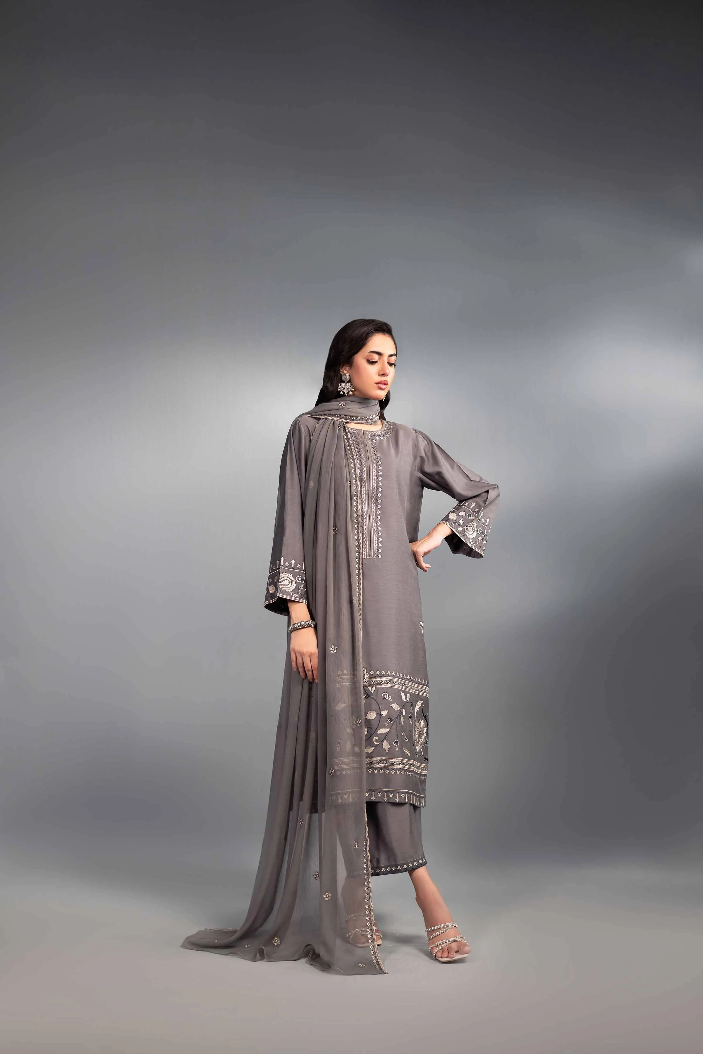 3 Piece - Embroidered Suit - KFW24-60
