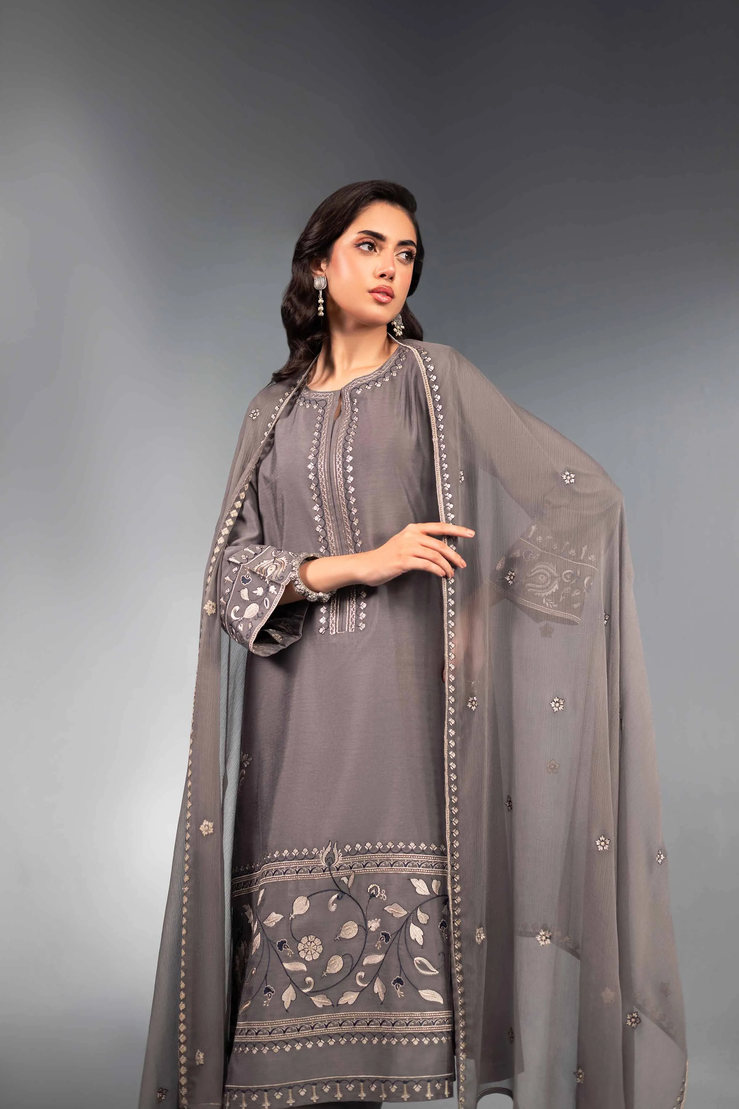 3 Piece - Embroidered Suit - KFW24-60