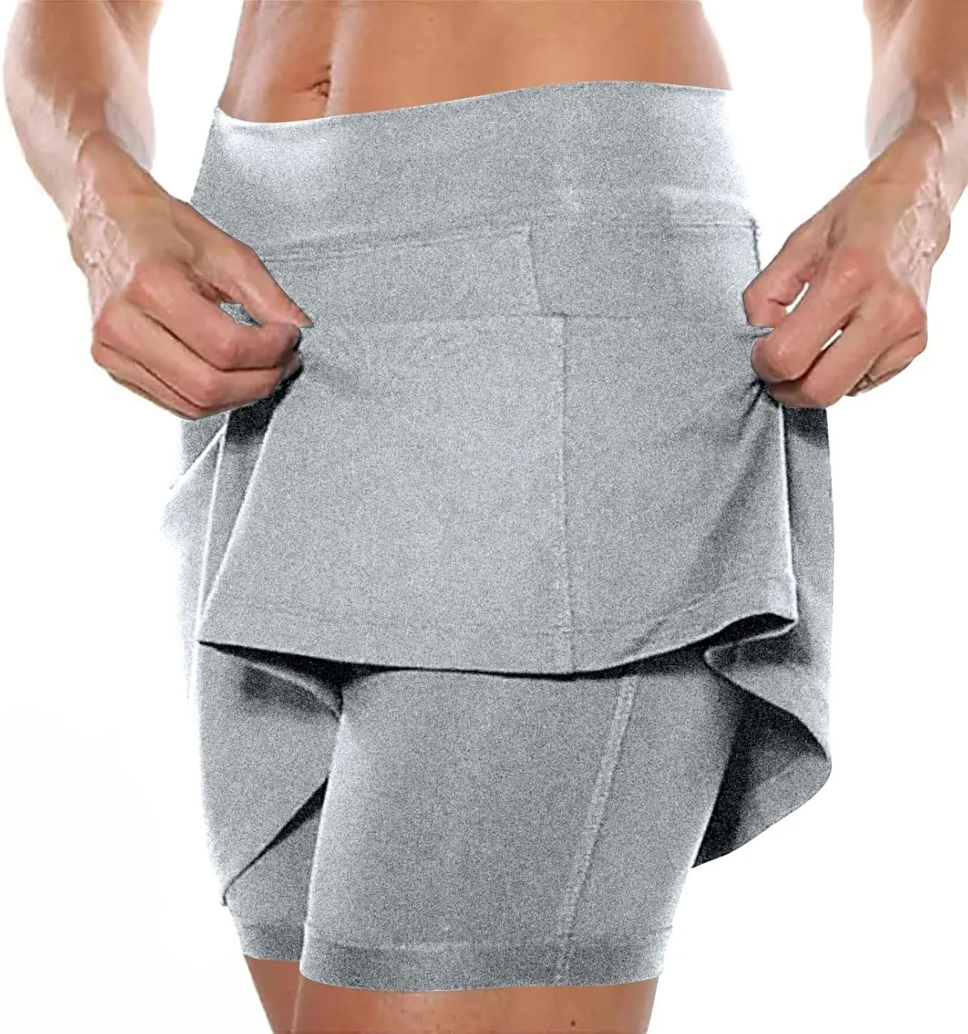 Athletic Skirt with Shorts for Women Golf High Waisted Tennis Skirt Tummy Control Plus Size Skort with Pockets