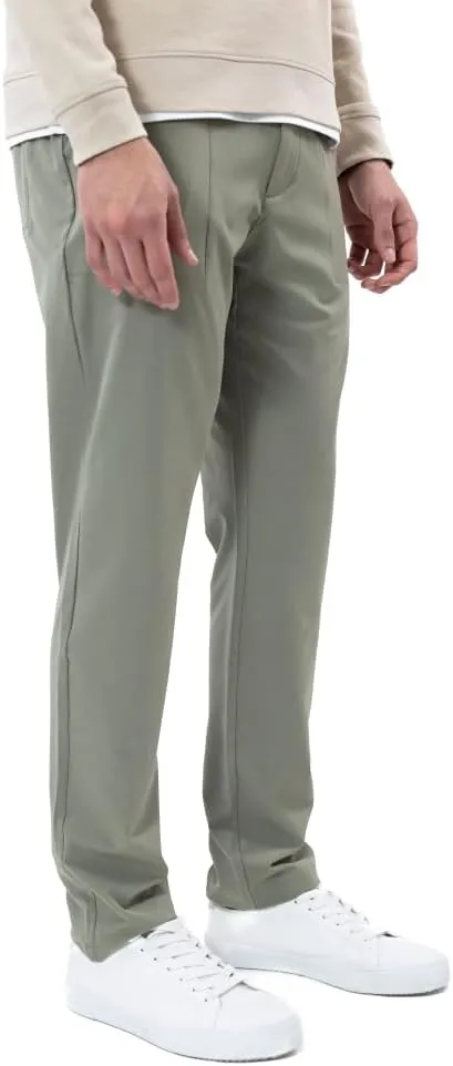 Casual Slim Fit Chino Pants with Zipper for Men, Golf Pants