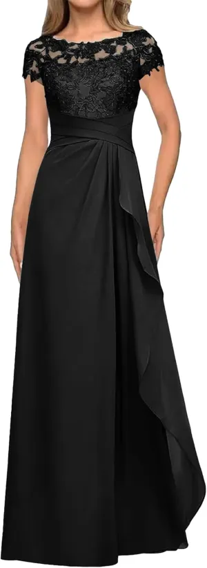 Chiffon Long Mother of The Bride Dresses Mother of Groom Dress for Wedding Appliques Formal Evening Gowns