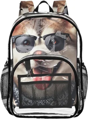 Clear Backpack Women Cute Kids Girls Backpack Boys Pvc School Plastic Bookbag Husky Dog Cute