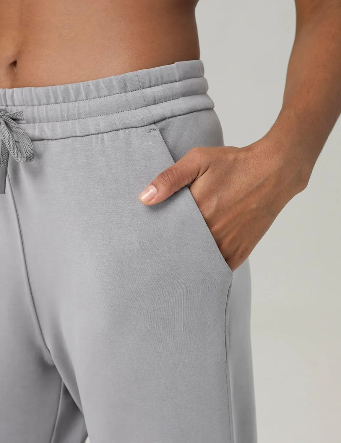 Colorfulkoala Women's High Waisted Soft Drawstring Modal Sweatpants Wide Leg Casual Lounge Pants with Pockets