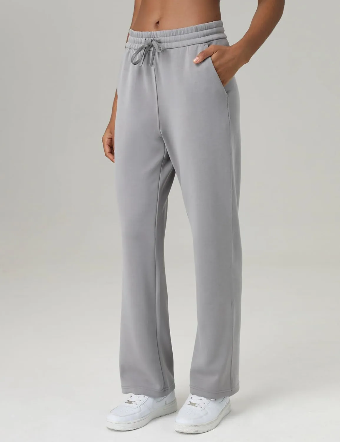 Colorfulkoala Women's High Waisted Soft Drawstring Modal Sweatpants Wide Leg Casual Lounge Pants with Pockets