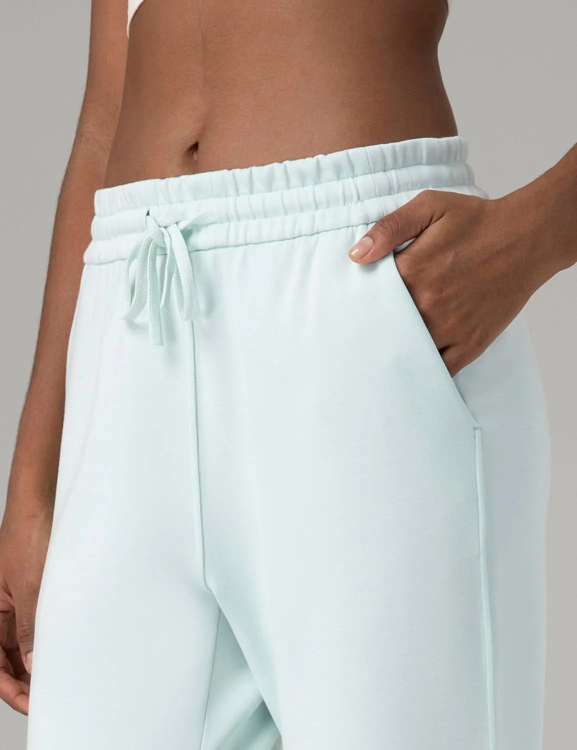 Colorfulkoala Women's High Waisted Soft Drawstring Modal Sweatpants Wide Leg Casual Lounge Pants with Pockets