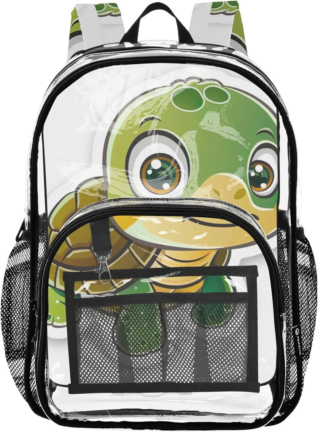 Cute Cartoon Turtle Clear Bag for Women Travel Boys Backpacks for Girls Plastic Transparent Bookbag