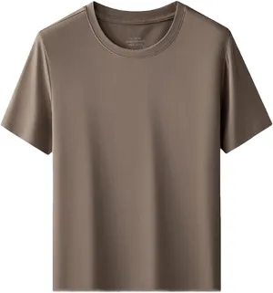 DBFBDTU Mens T-Shirts Shirt Solid Color Round Neck Short Sleeve T-Shirt Quick Dry Soft Mens T-Shirts