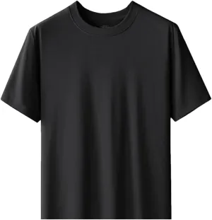 DBFBDTU Mens T-Shirts Shirt Solid Color Round Neck Short Sleeve T-Shirt Quick Dry Soft Mens T-Shirts