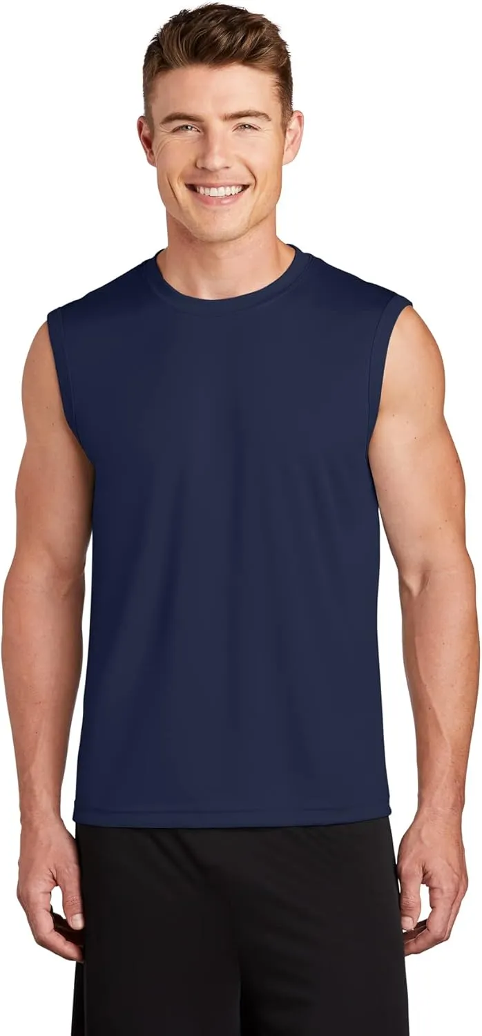 DRIEQUIP Mens Sleeveless Moisture Wicking Muscle T-Shirts. XS-4XL