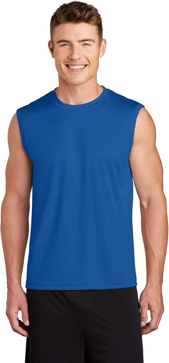 DRIEQUIP Mens Sleeveless Moisture Wicking Muscle T-Shirts. XS-4XL