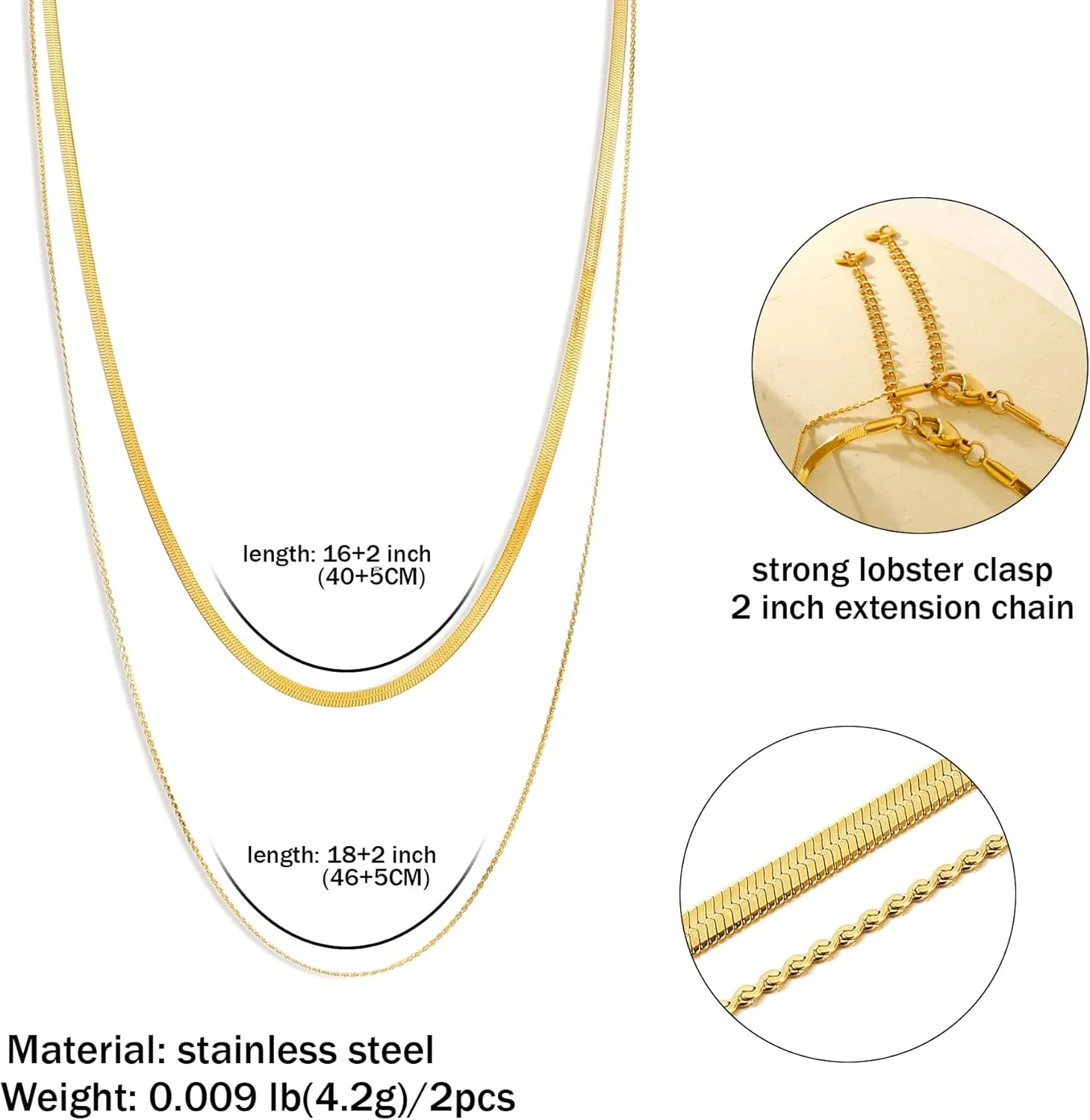 Elegance 11 designs Gold Thin Chain Layered Necklaces For Women Non Tarnish,18k Gold Plated Stainless Steel Dainty Waterproof Gold Necklace Set Stack For Women Gifts Jewelry