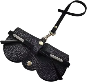 Embossed glasses case cute hanging Pu leather sunglasses reading glasses storage bag portable travel glasses holder