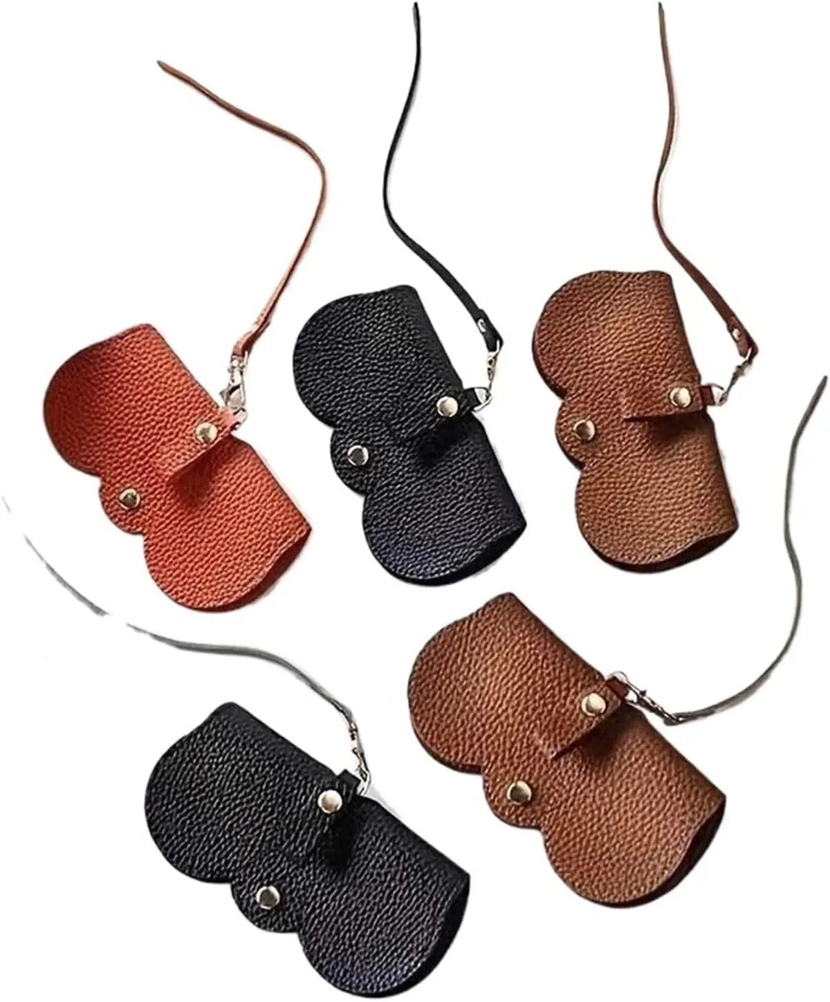 Embossed glasses case cute hanging Pu leather sunglasses reading glasses storage bag portable travel glasses holder