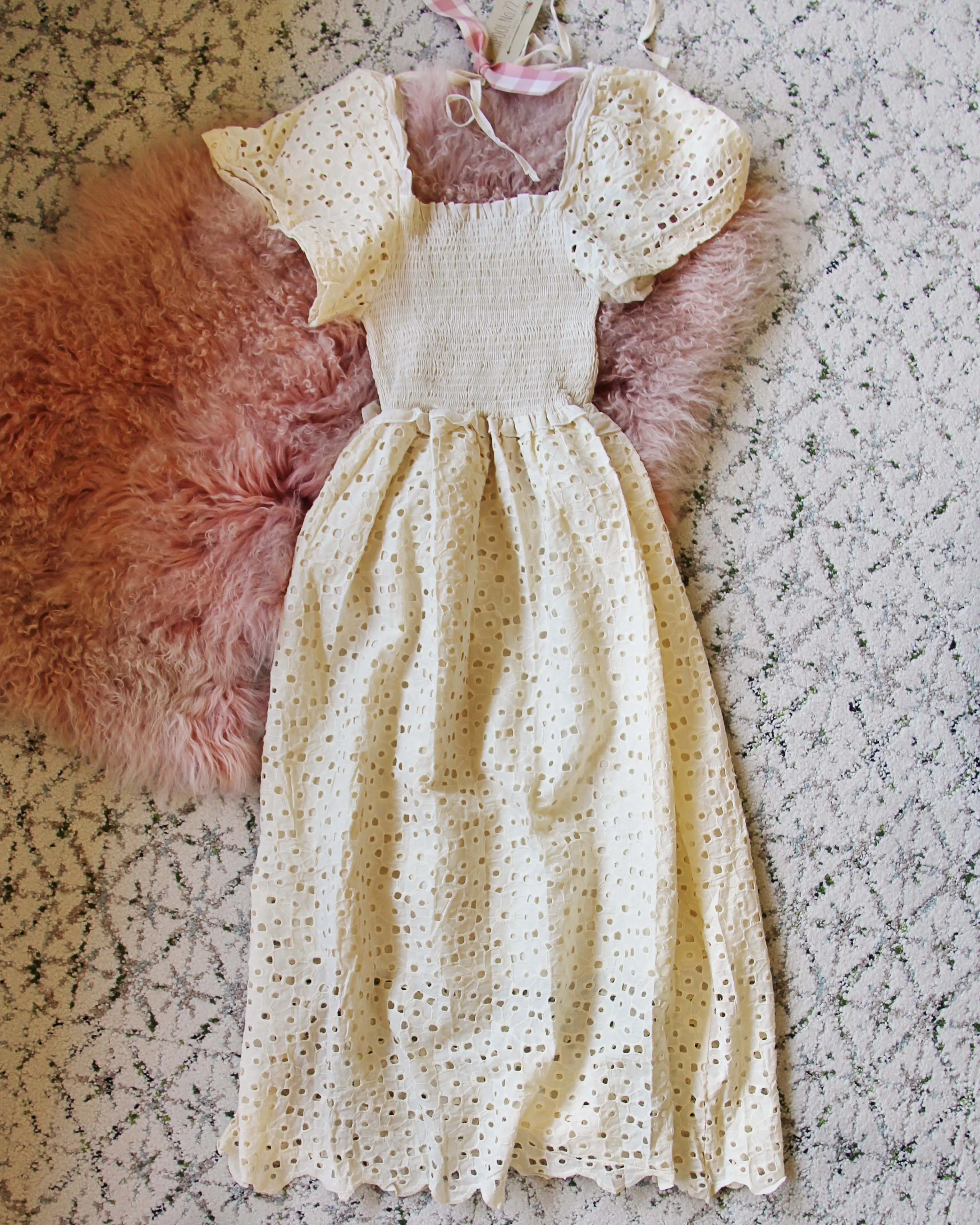 Eyelet & Smock Dress