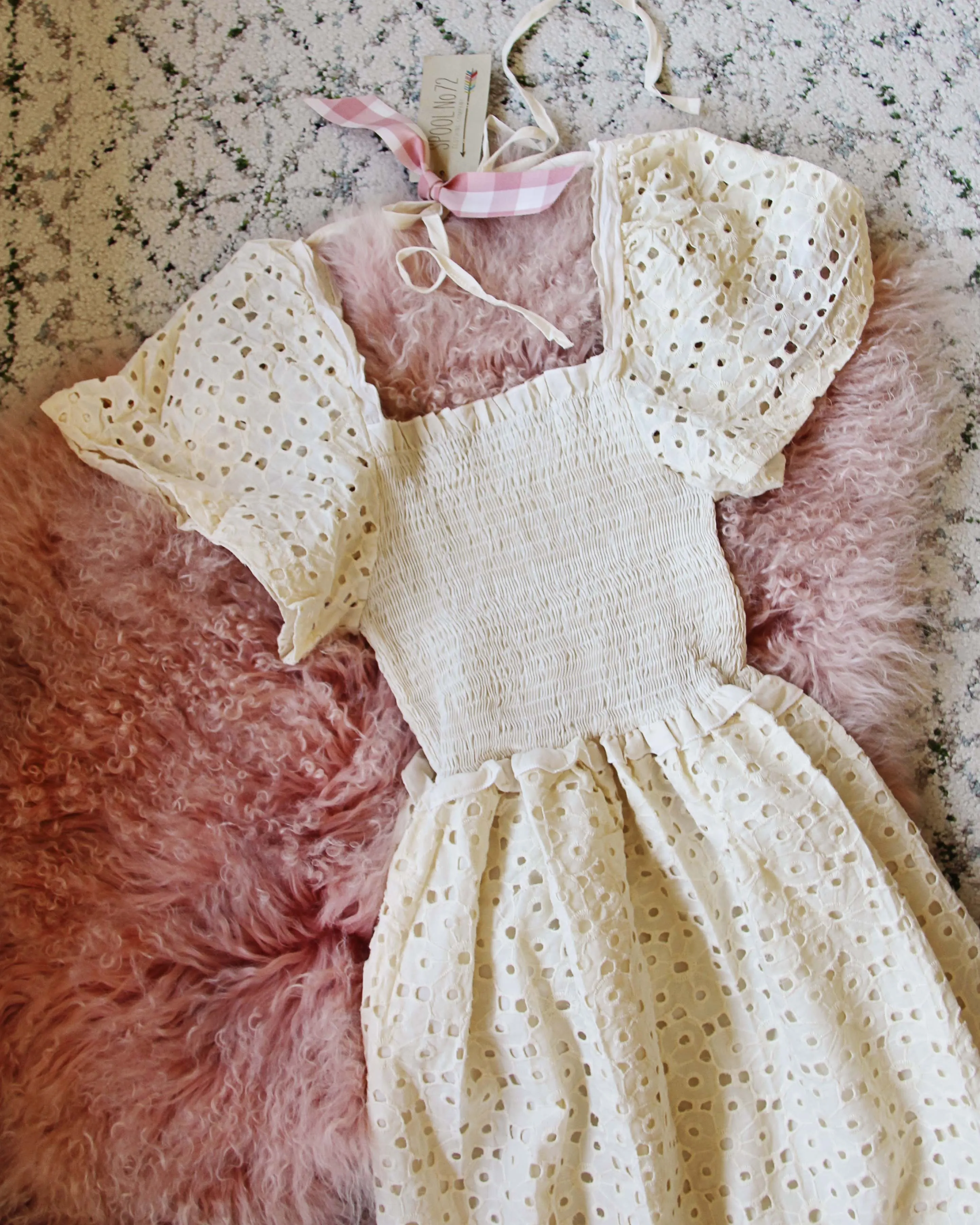 Eyelet & Smock Dress