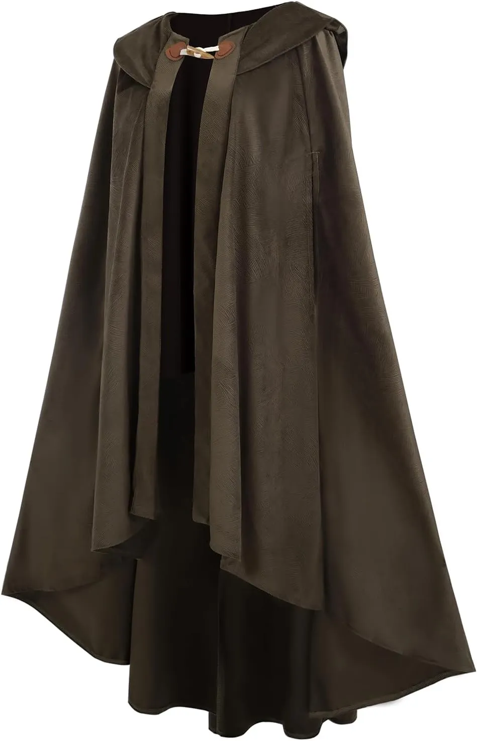 FCCAM Medieval Cloak Women Long Renaissance Cloak Cape Warm Halloween Costume