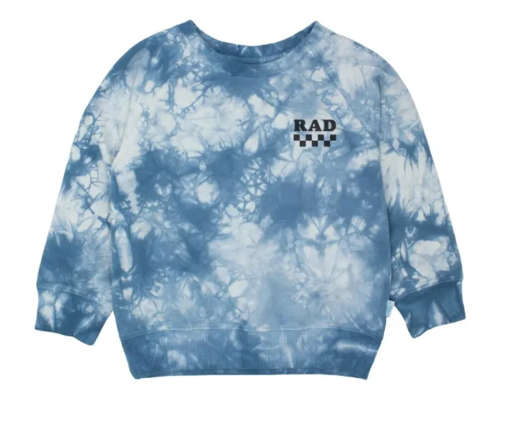 Feather 4 Arrow - Rad Tie Dye Pullover in Washed Indigo