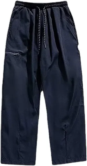 FZVYD 2023 Mens Wild Cargo Pants Mens Joggers Cargo Pants Fashion Casual Sweatpants Work Pants Drawstring Loose Trousers