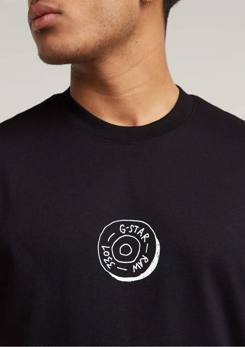 G-STAR Men's Button Illustration R T T-Shirt