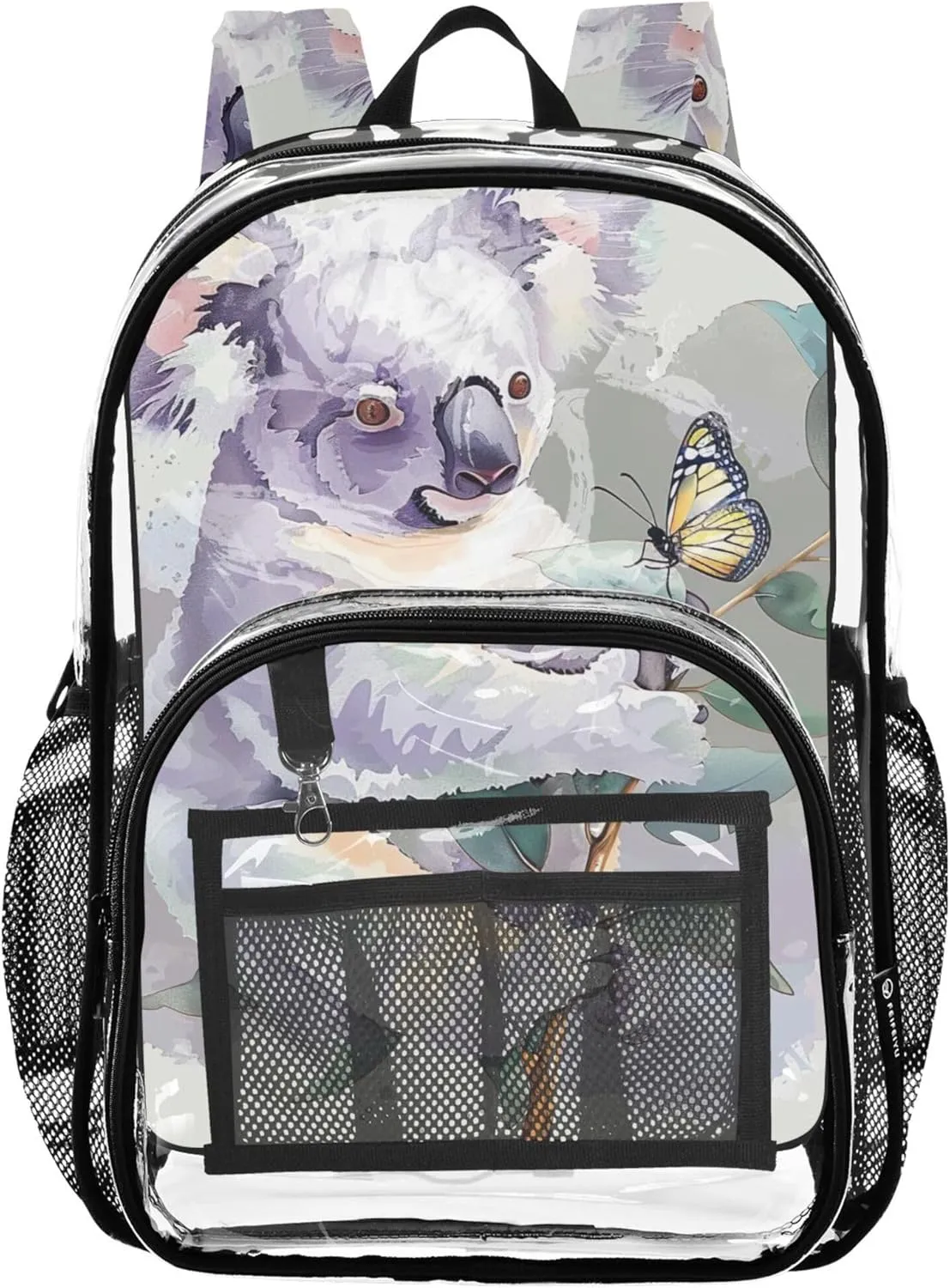 Girls Backpack Kids Boys Cute Koala Branch Travel Clear Bags for Women Pvc School Plastic Bookbag
