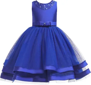 Glamulice Flower Girls Ruffles Dress Vintage Wedding Bridesmaid Party Dresses Holiday Kids Formal Pageant Gown