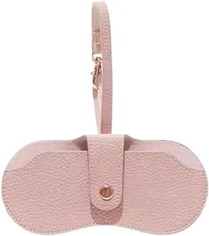 Glasses Case Women's Portable PU Leather Sunglasses Bag Pendant Storage