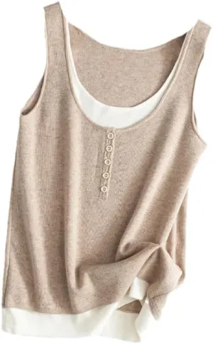 Hgvcfcv Women Wool Tanks Color Block Chic Camis Women's Lingerie Camisoles