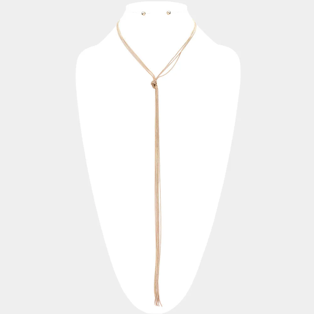 iLLASPARKZ Knot Pointed Multi Layered Metal Necklace