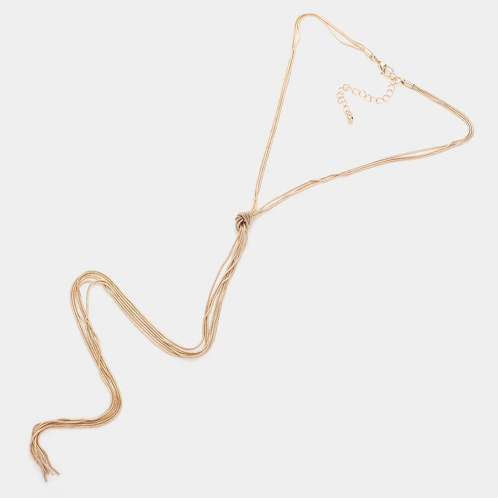 iLLASPARKZ Knot Pointed Multi Layered Metal Necklace