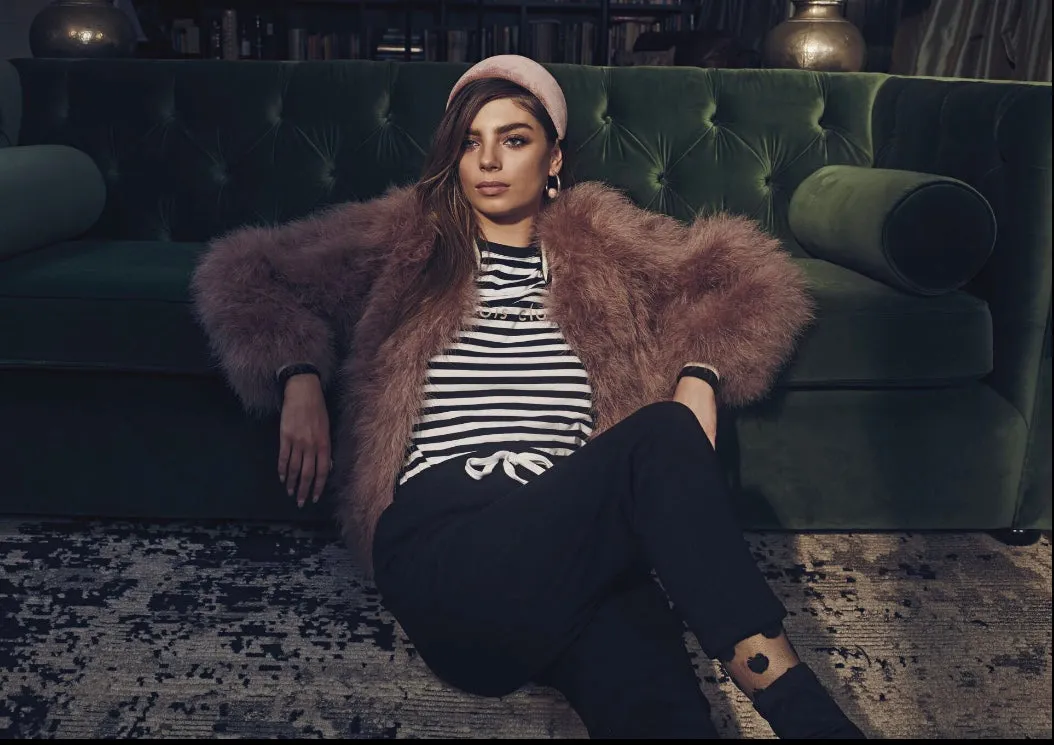 Jacket Feather Bomber  Dusty Rose