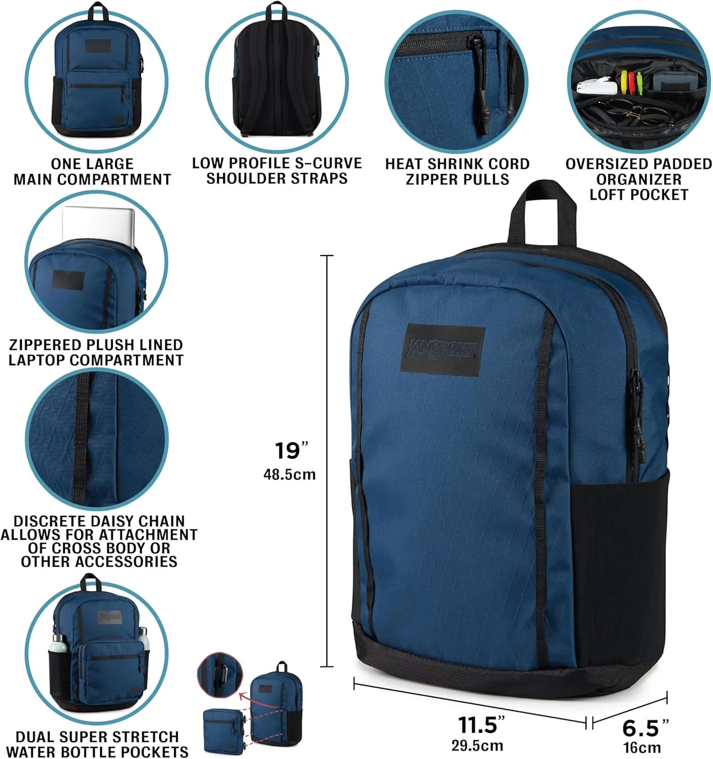 JanSport Pro Modular System Backpack - Navy