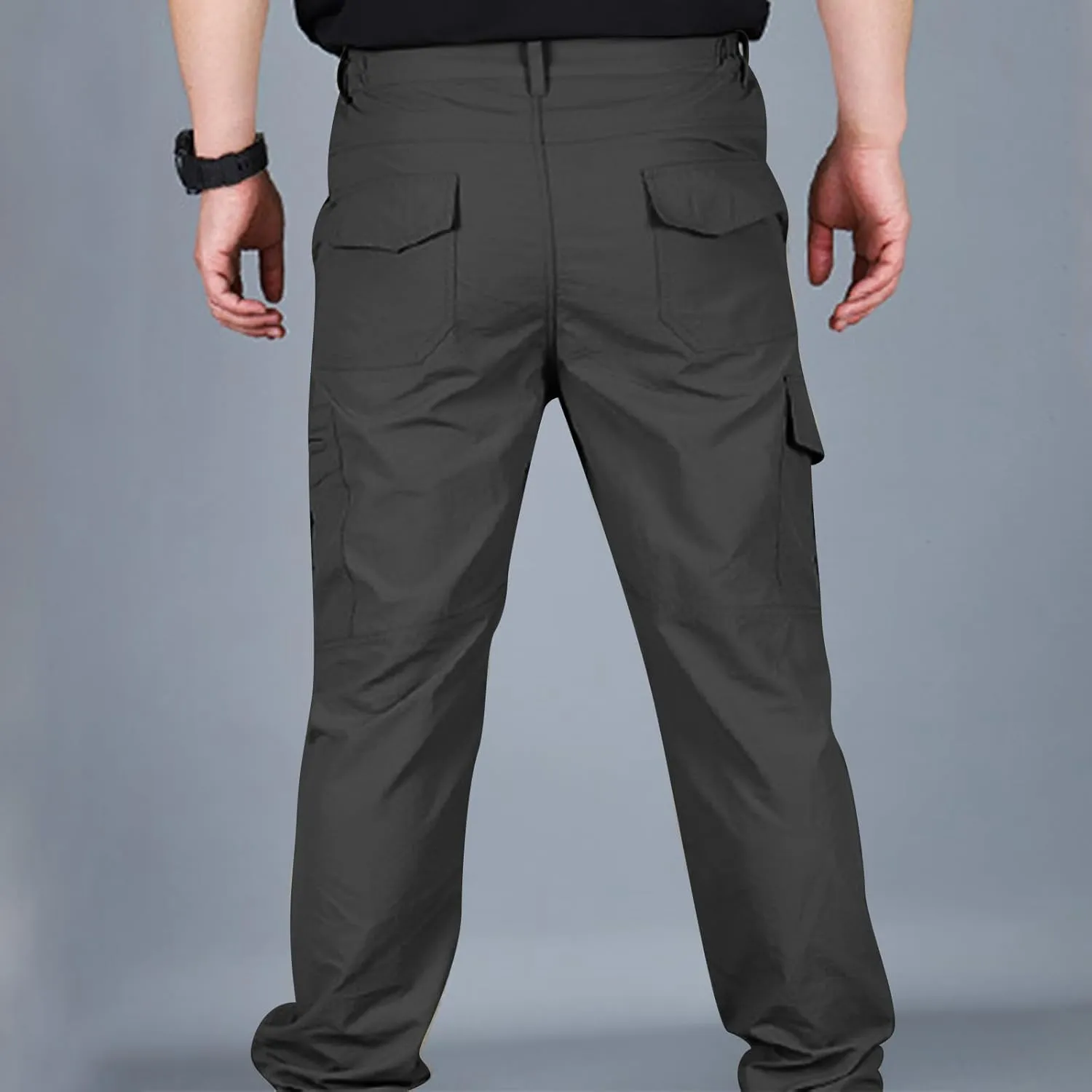 jsaierl Mens Hiking Pants Slim Fit Waterproof Quick Dry Fishing Pants Outdoor Lightweight Travel Climbing Stretch Cargo Pants