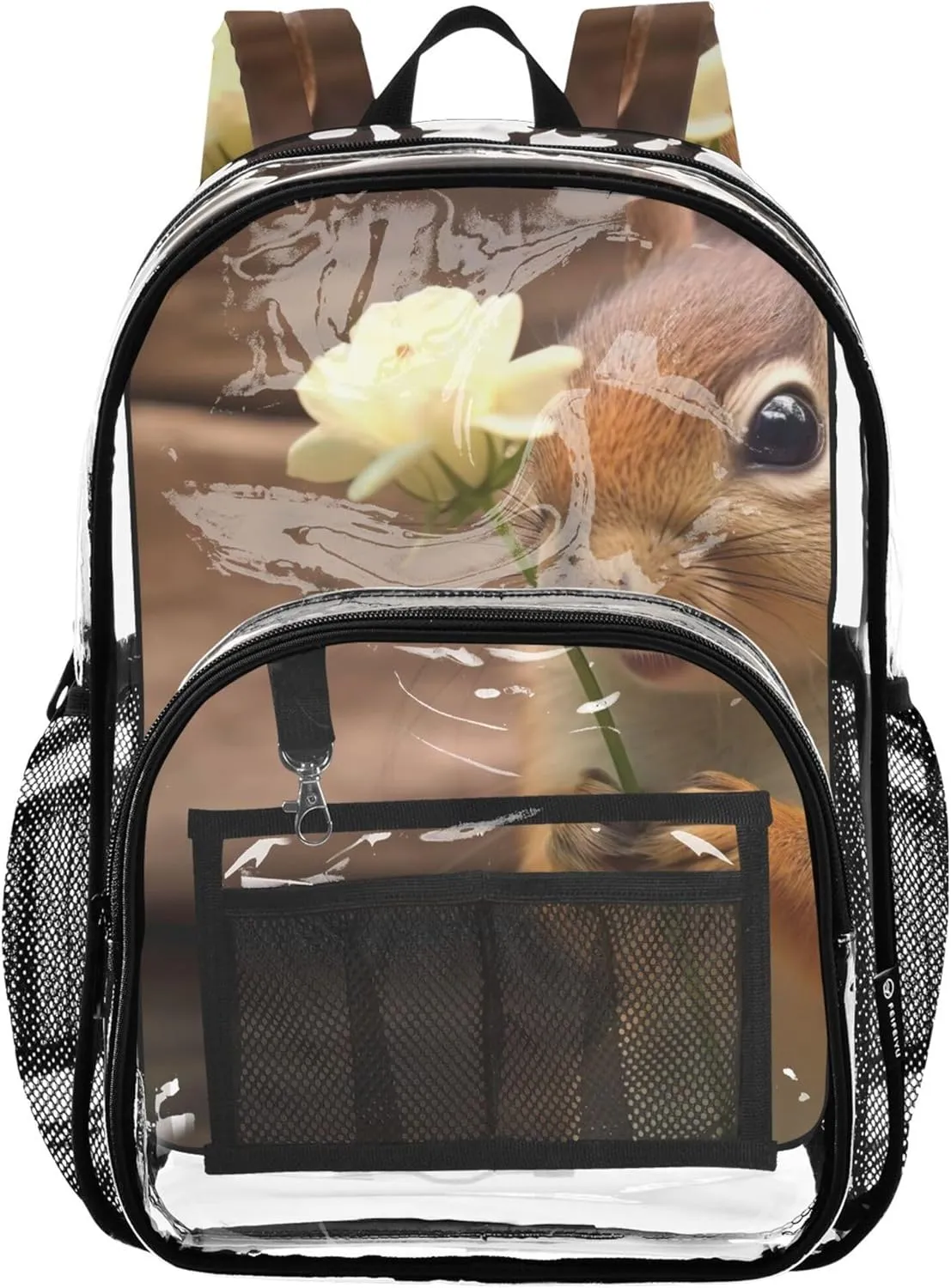 Kids Girls Backpack Boys Squirrel Cute Animal Clear Backpack Women Cute Pvc School Plastic Bookbag