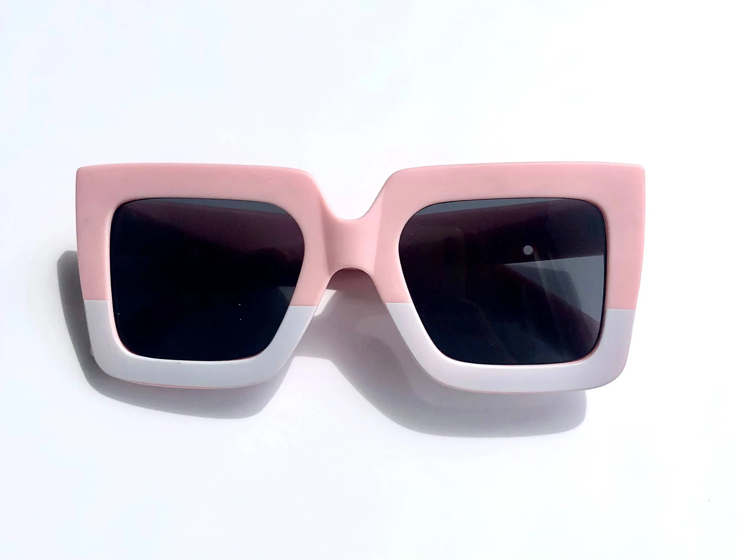 Kids Sunglasses Retro Square Two Tone: Pumpkin/white