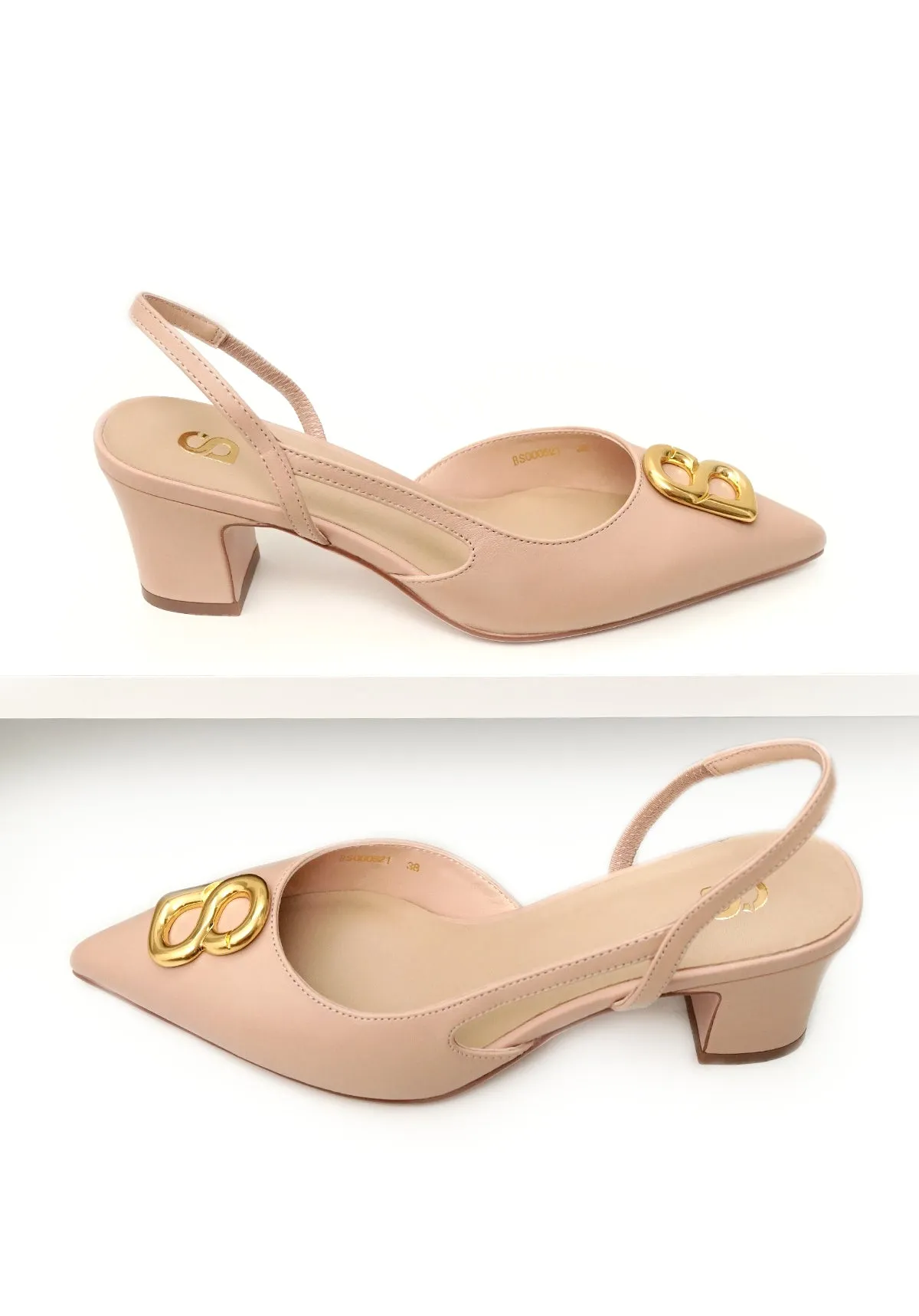 Kylie Mid Heel Shoes - Dusty