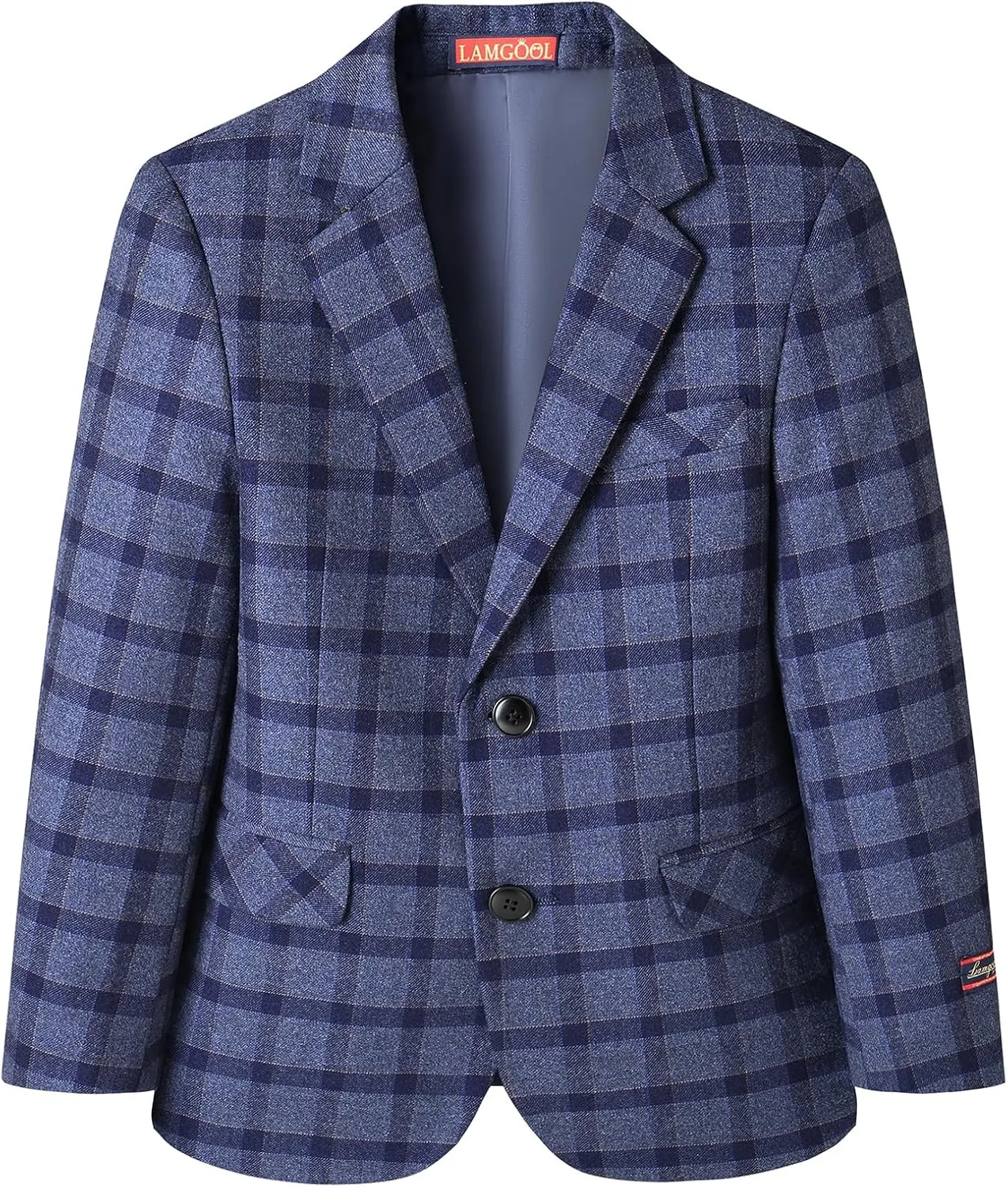 Lamgool Boys Plaid Suits 3 Piece Slim Fit Formal Set for Kids Prom Wedding Outfits Tuxedo Blazer Jacket Vest Pant Size 4T-16Y