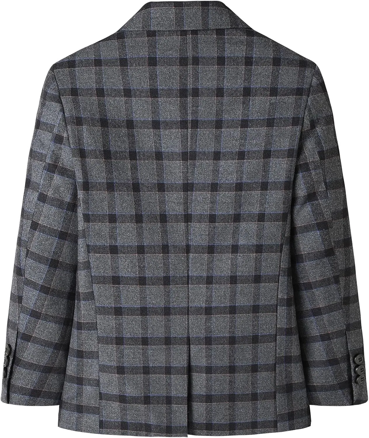 Lamgool Boys Plaid Suits 3 Piece Slim Fit Formal Set for Kids Prom Wedding Outfits Tuxedo Blazer Jacket Vest Pant Size 4T-16Y
