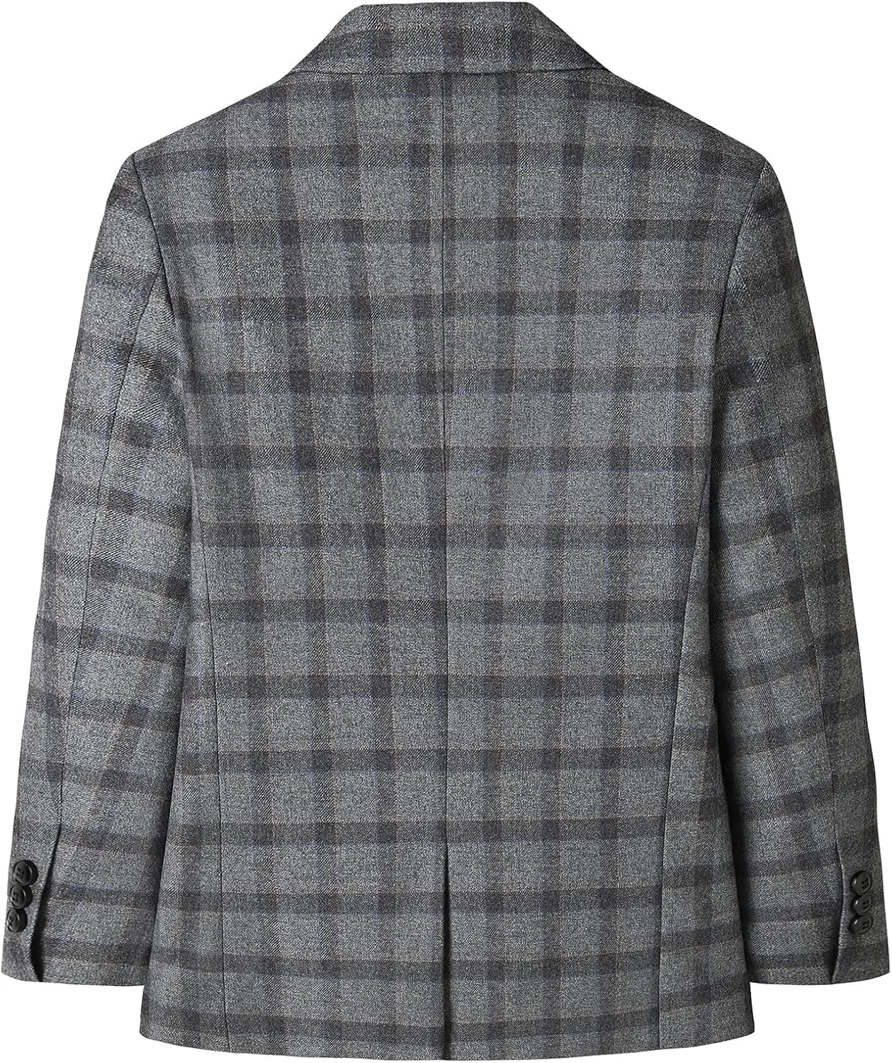 Lamgool Boys Plaid Suits 3 Piece Slim Fit Formal Set for Kids Prom Wedding Outfits Tuxedo Blazer Jacket Vest Pant Size 4T-16Y