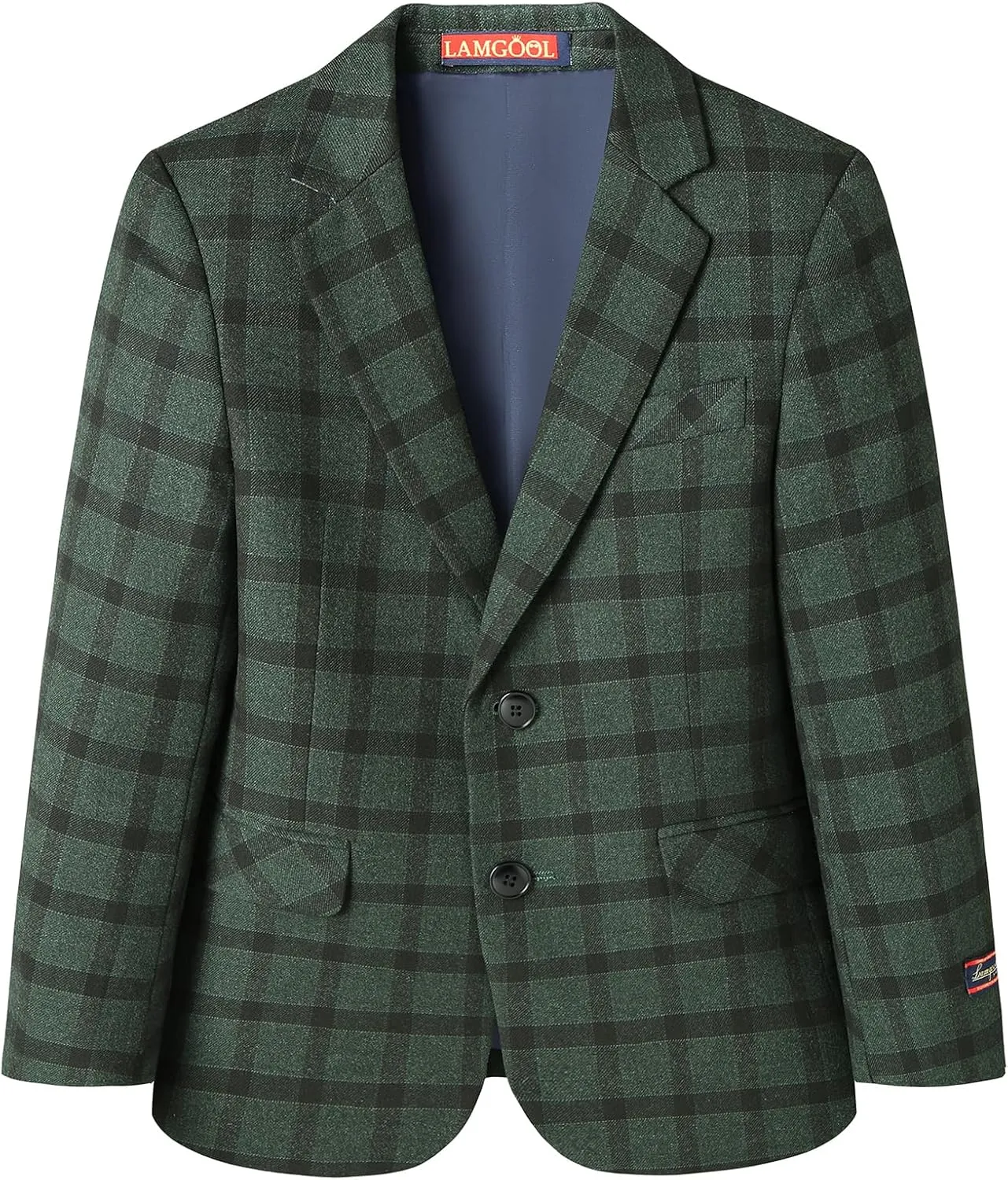 Lamgool Boys Plaid Suits 3 Piece Slim Fit Formal Set for Kids Prom Wedding Outfits Tuxedo Blazer Jacket Vest Pant Size 4T-16Y