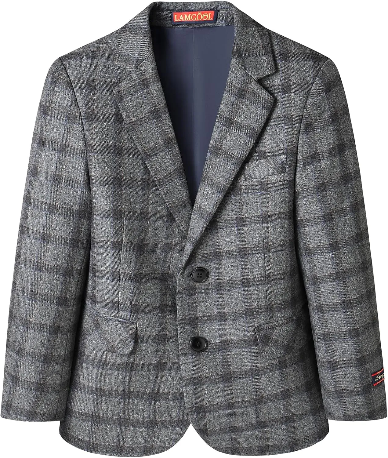 Lamgool Boys Plaid Suits 3 Piece Slim Fit Formal Set for Kids Prom Wedding Outfits Tuxedo Blazer Jacket Vest Pant Size 4T-16Y