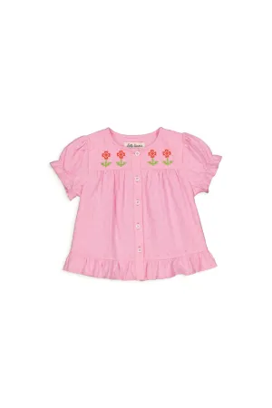 Lana Baby Blouse in Dobby Rose