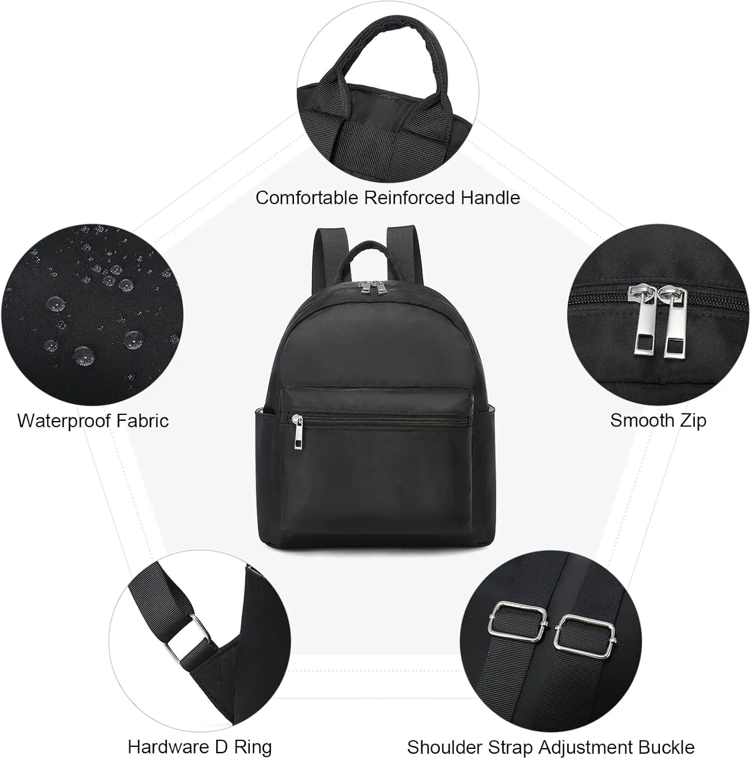 LOVEVOOK Mini Backpack for Women Light Weight Small Waterproof Backpack Purses Daily Backpack