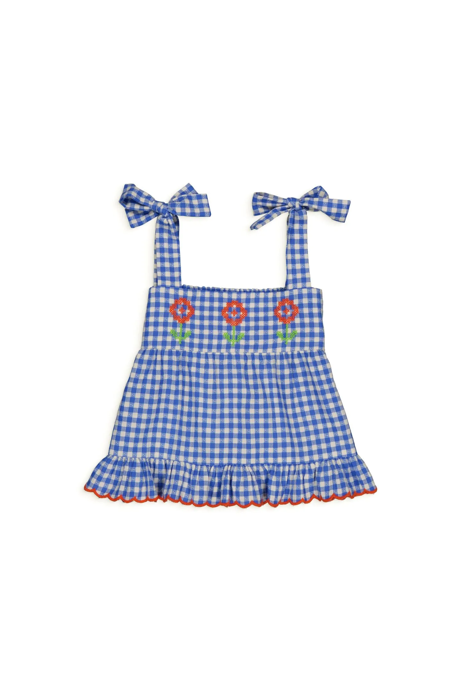 Lucie Blouse in Gingham Blue