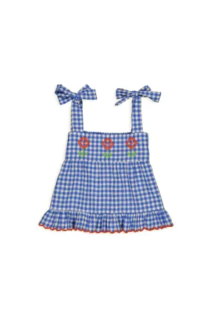 Lucie Blouse in Gingham Blue