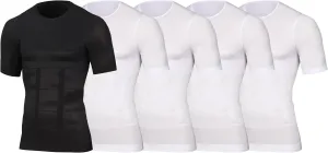 Maiyifu-GJ 5 Pack Men's Shapewear Tank Top Muscle Gym Compression Shirts Athletic Workout Sleeveless Slimming Undershirts
