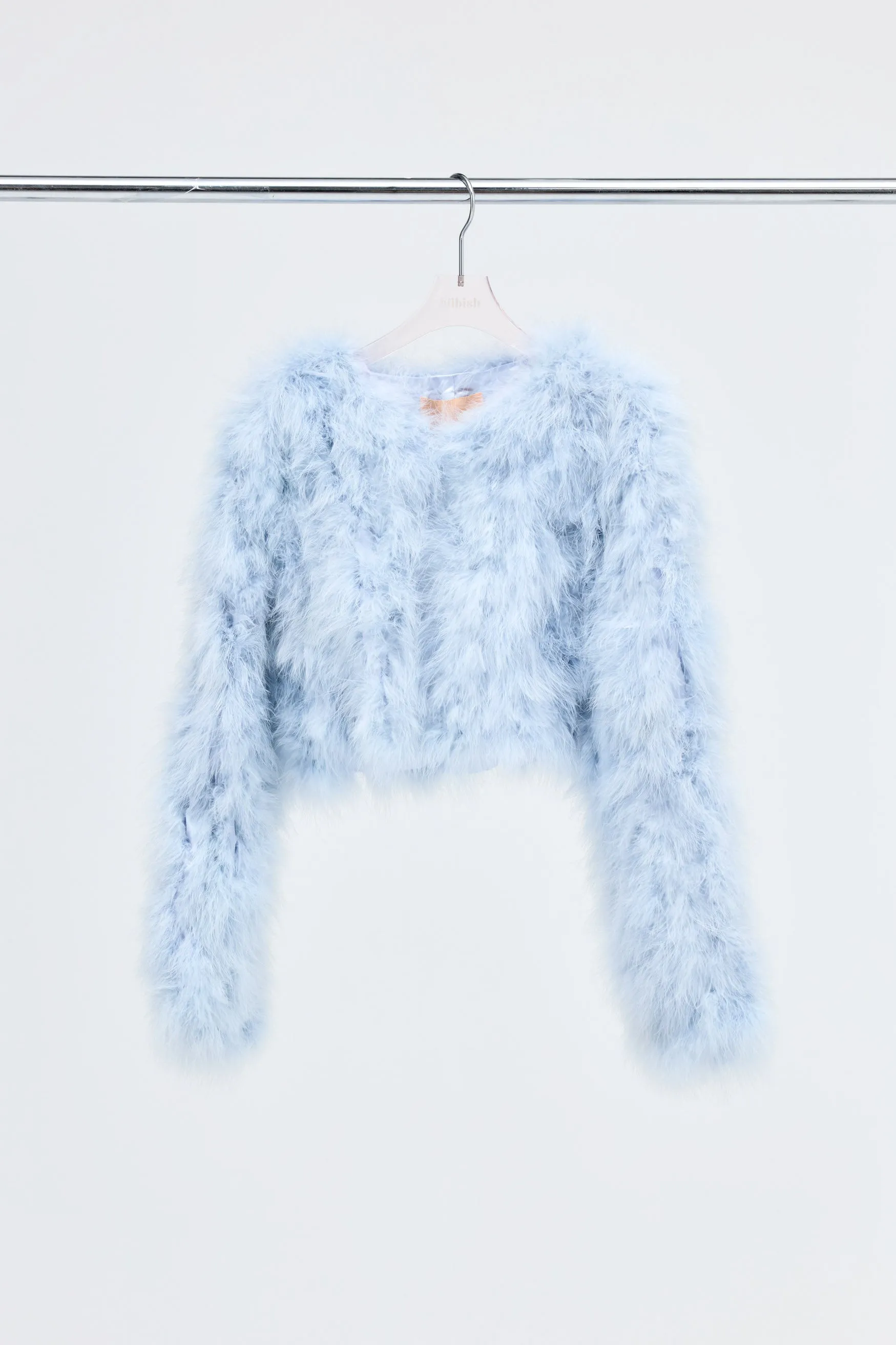 Manhattan Crop Jacket - Powder Blue
