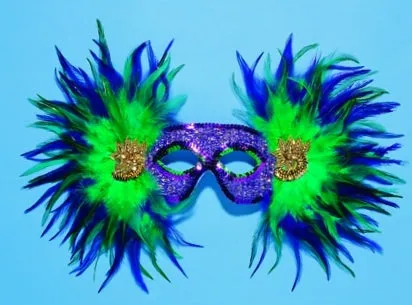 Mardi Gras Feather Mask